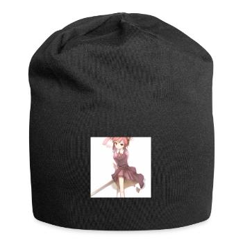 Anime - Jersey-Beanie - Schwarz - Vorne