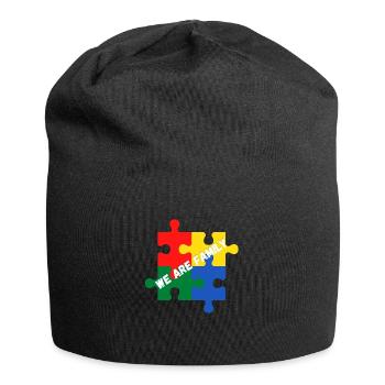 We are family. We are a family - Jersey Beanie - black - Front