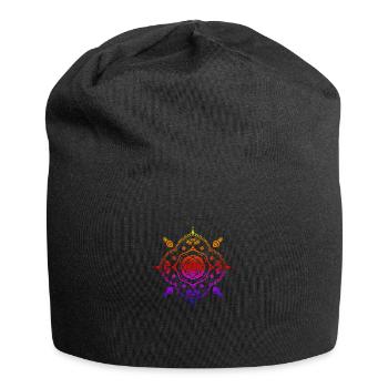 Mandala Boho Mandala Style modèle bohemian - Bonnet en jersey - noir - Devant
