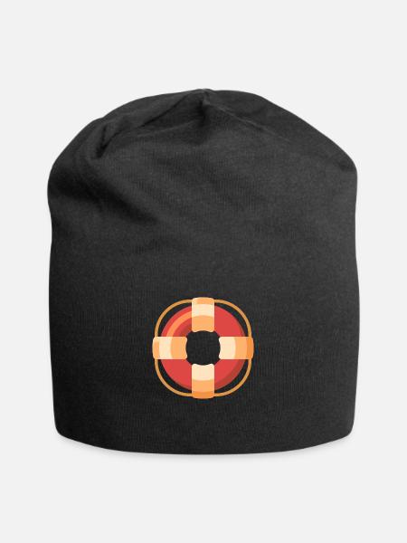 Lebensretter - Jersey-Beanie - Schwarz