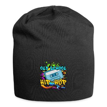 Old School Hip Hop 80s 90s Graffiti Kassette - Jersey-Beanie - Schwarz - Vorne