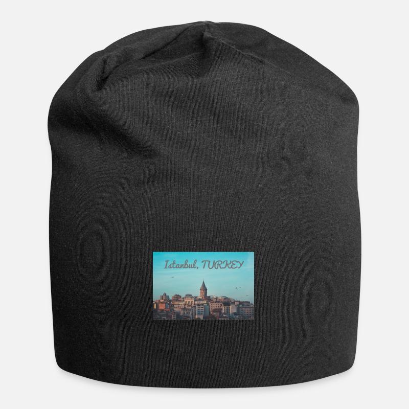 Istanbul - Jersey-Beanie - Schwarz