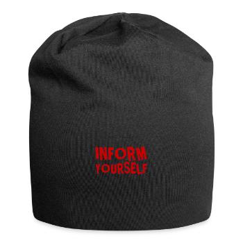 glaube nicht alles - Jersey-Beanie - Schwarz - Vorne