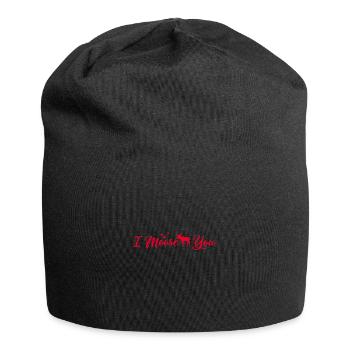 Amour élan I moose you Valentin Idée cadeau - Bonnet en jersey - noir - Devant