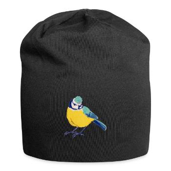Blue - Jersey Beanie - black - Front