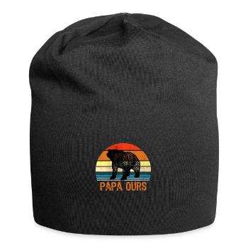 man daddy bear - Jersey Beanie - black - Front
