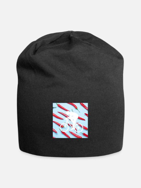 scharfes Rad - Jersey-Beanie - Schwarz