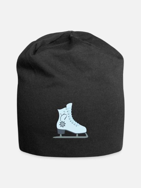 Eislauf Schlittschuh - Jersey-Beanie - Schwarz