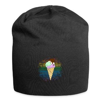 Eis - Jersey-Beanie - Schwarz - Vorne