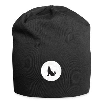 Loup lune loup lune pleine lune - Bonnet en jersey - noir - Devant