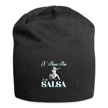 je peux pas j'ai salsa - Bonnet en jersey - noir - Devant