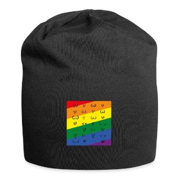 Free Love Rainbow - Jersey-Beanie - Schwarz - Vorne