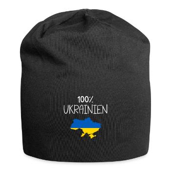 100 % Ukrainien - cadeau homme Ukraine - Bonnet en jersey - noir - Devant