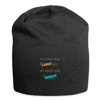 Witziger spruch lustig bier leber minibar - Jersey-Beanie - Schwarz - Vorne