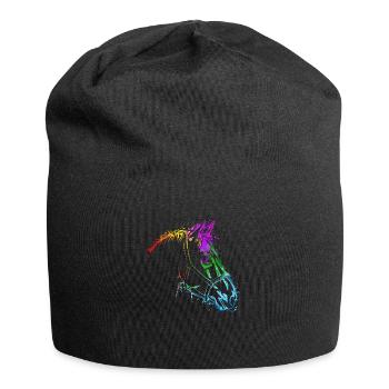 Horse head Colorful Horse Horses - Jersey Beanie - black - Front