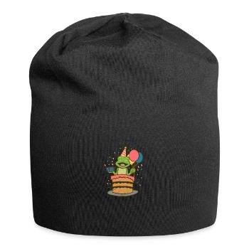 Süße Tiere Party Frosch Happy Birthday Geschenk - Jersey-Beanie - Schwarz - Vorne