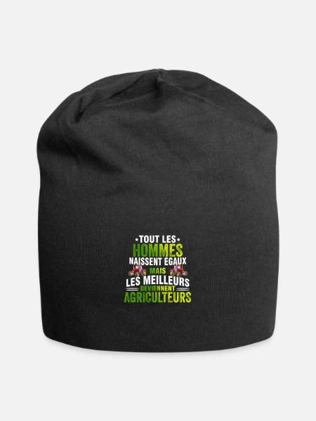 les meilleurs deviennent agriculteurs - Bonnet en jersey - noir
