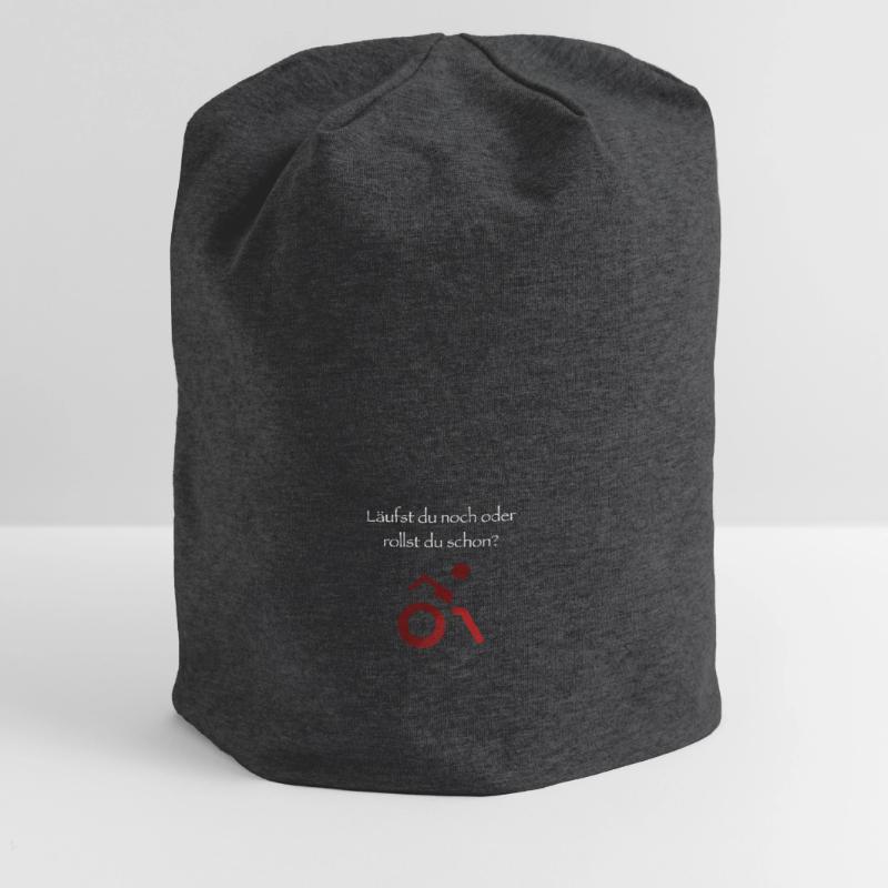 Läufst du noch oder rollst du schon? Jersey-Beanie