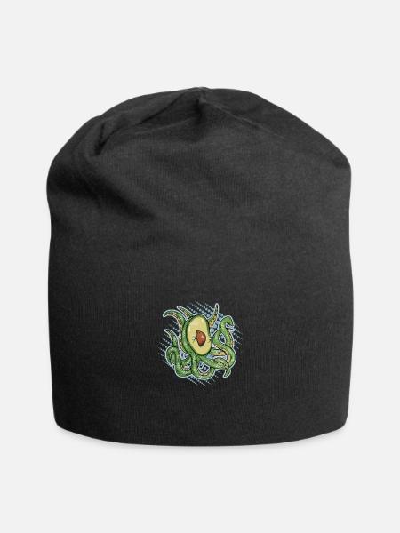 Avocado with tentacles - Jersey-Beanie - Schwarz