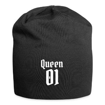 Queen 01 queen darling couple woman wedding - Jersey Beanie - black - Front