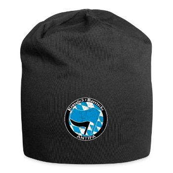 antifa - Jersey-Beanie - Schwarz - Vorne