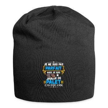 pas parfait mais je suis joueur de palet - Bonnet en jersey - noir - Devant