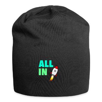 All In To the Moon Stonks et Crypto Meme Shirt - Bonnet en jersey - noir - Devant