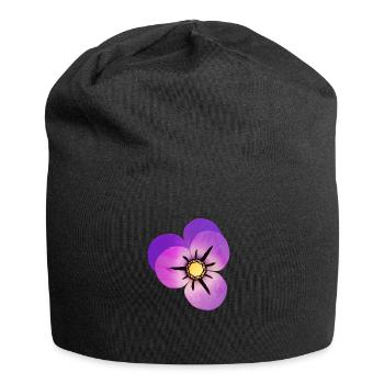 Magische violette Blütenblätter - Jersey-Beanie - Schwarz - Vorne