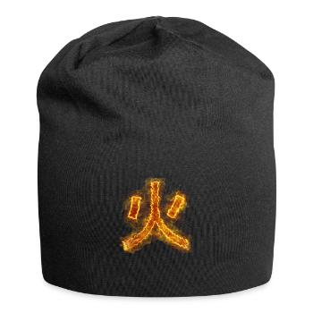 Feuer - Jersey-Beanie - Schwarz - Vorne