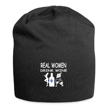 Wein - Jersey-Beanie - Schwarz - Vorne