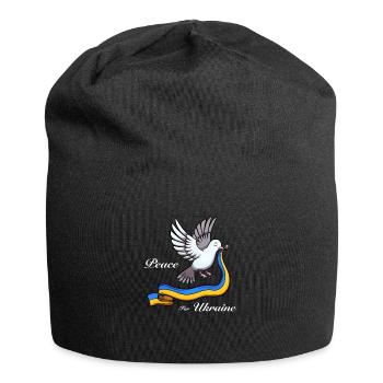 Peace For Ukraine - Jersey Beanie - black - Front