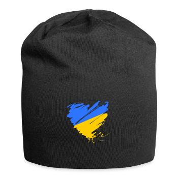 Ukraine Kiev Odessa Europe Grunge Coeur Paix - Bonnet en jersey - noir - Devant