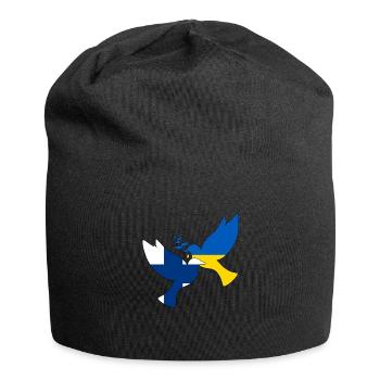 Ukraine Finland Dove of Peace Support - Jersey Beanie - black - Front