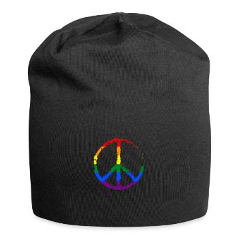 LGBT-Regenbogenflagge - Jersey-Beanie - Schwarz - Vorne