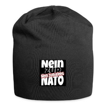 Frieden - Jersey-Beanie - Schwarz - Vorne
