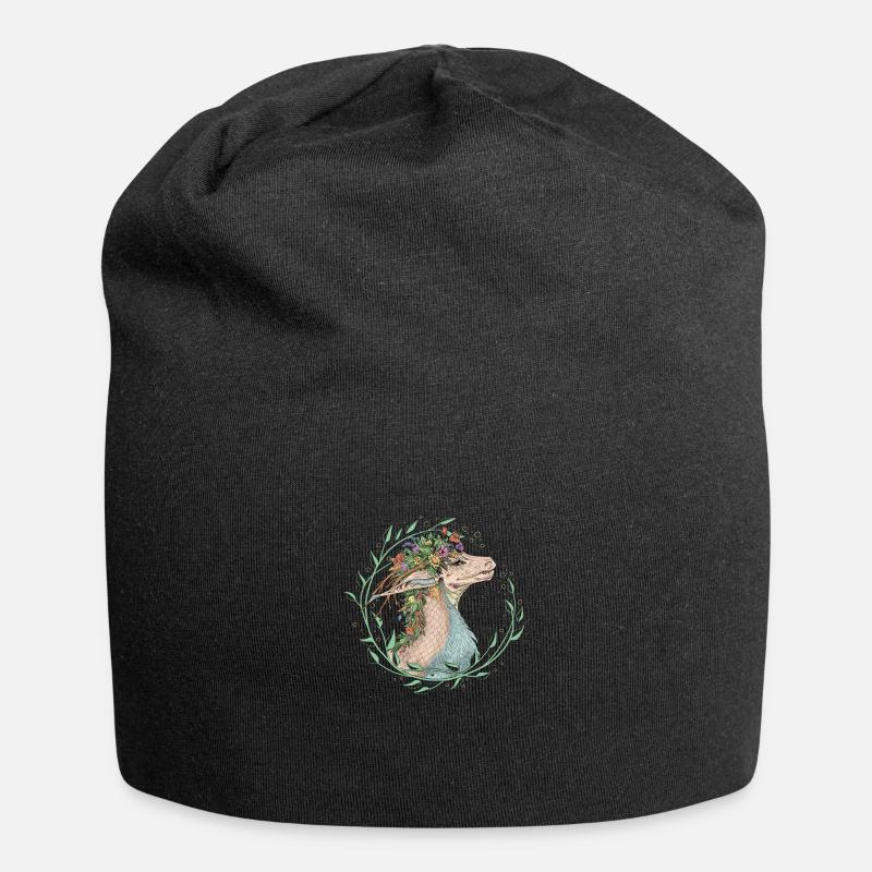 A naturally beautiful dragon - Jersey Beanie - black