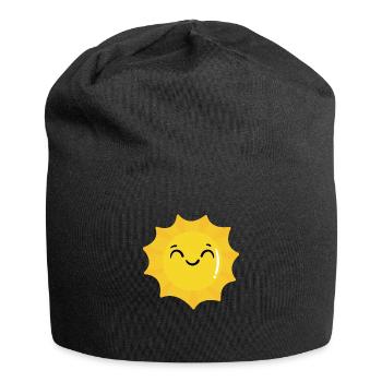 Sonne - Jersey-Beanie - Schwarz - Vorne