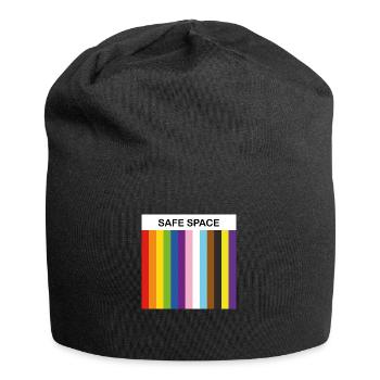 LBGTQIA Safe Space stolzer Verbündeter - Jersey-Beanie - Schwarz - Vorne
