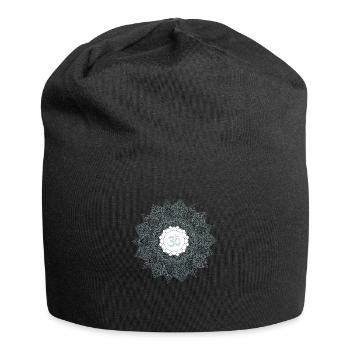 om chakra yoga hell menthe mandala - Bonnet en jersey - noir - Devant