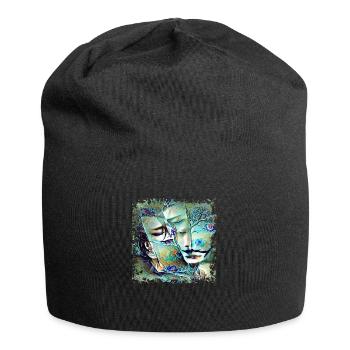 Toujours dormir l’amour - Bonnet en jersey - noir - Devant