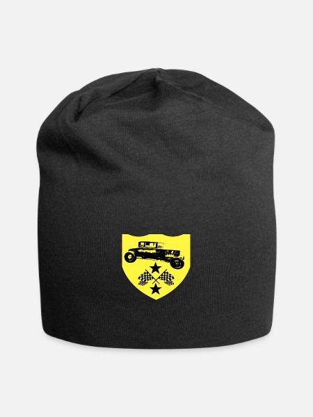 Auto - Jersey-Beanie - Schwarz