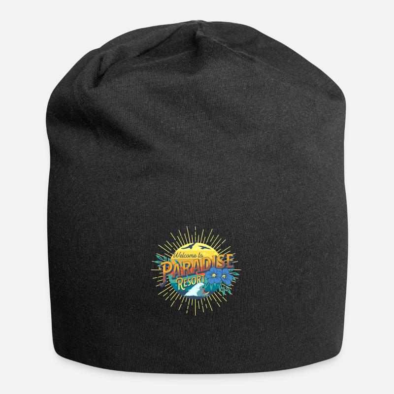 Willkommen im Paradise Resort Surfen - Jersey-Beanie - Schwarz