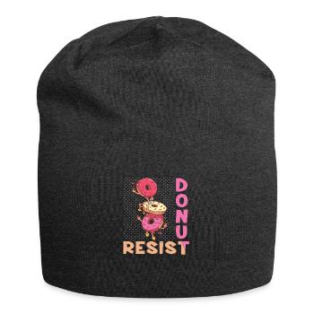 Résister aux beignets - Bonnet en jersey - charbon - Devant