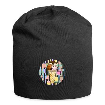 Eis - Jersey-Beanie - Schwarz - Vorne