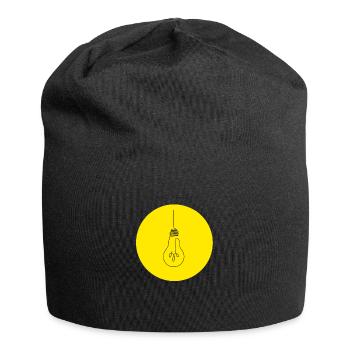 Glühbirne - Jersey-Beanie - Schwarz - Vorne