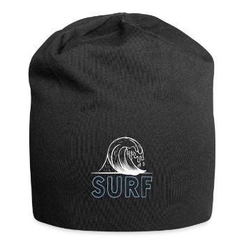 Ride The Waves Classic Surfing T-Shit Present Gift - Jersey Beanie - black - Front