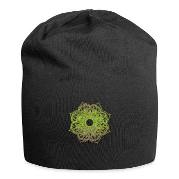 Mandala - Jersey-Beanie - Schwarz - Vorne