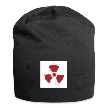Symbole d’avertissement radioactif d’éclaboussures - Bonnet en jersey - noir - Devant