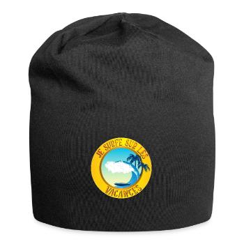 offene Stelle - Jersey-Beanie - Schwarz - Vorne