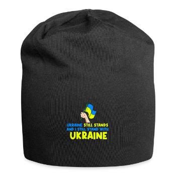 je suis encore soutiens Ukraine - Bonnet en jersey - noir - Devant